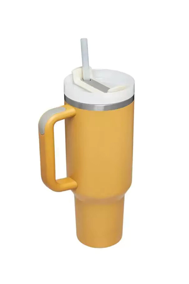 Premium 1200ml Stainless Steel Insulated Water Bottle, Leakproof Straw Lid, Hot & Cold Drinks Bottle