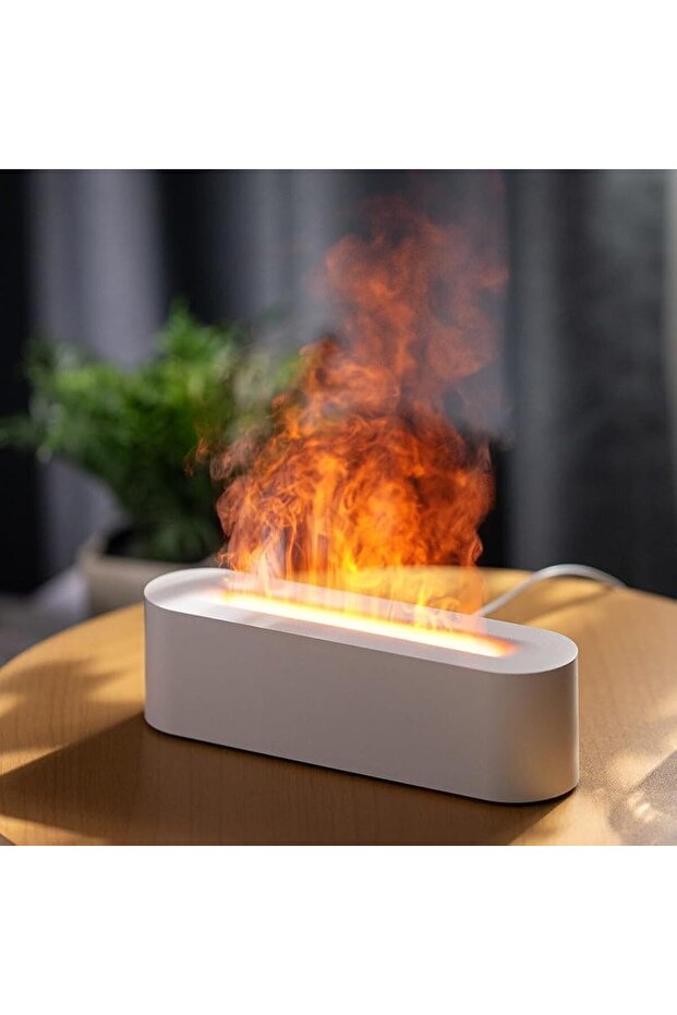 Aromatherapy Fireplace Flame Diffuser Essential Oils Volcano Humidifier Home Fragrance