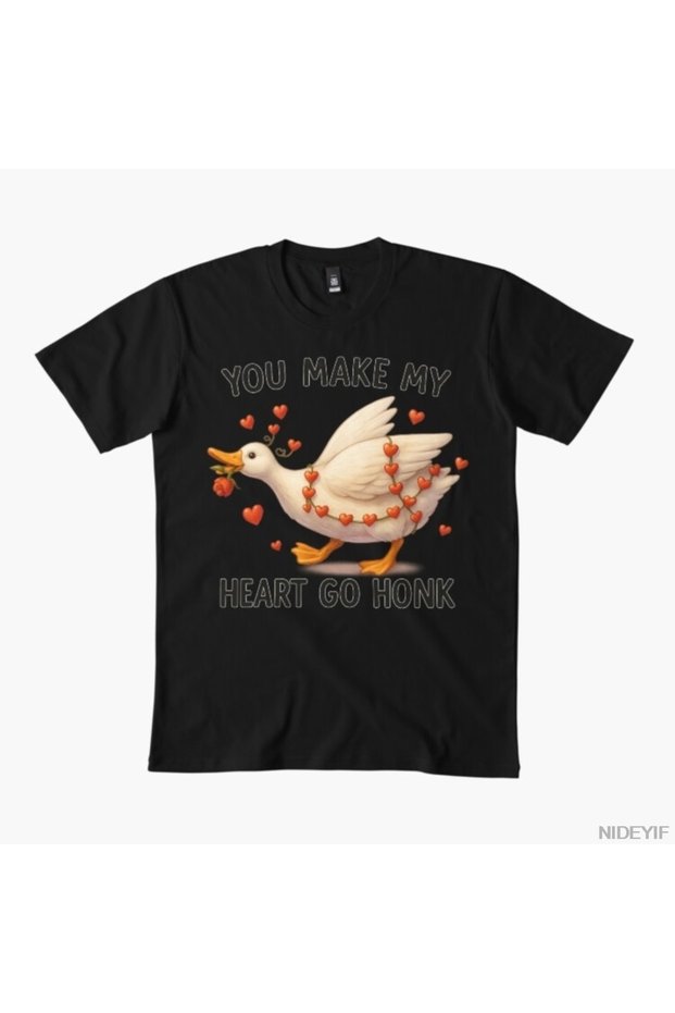 You'Re Waking My Heart up Cute Goose T-Shirt for Men Women 100% Cotton t Shirt