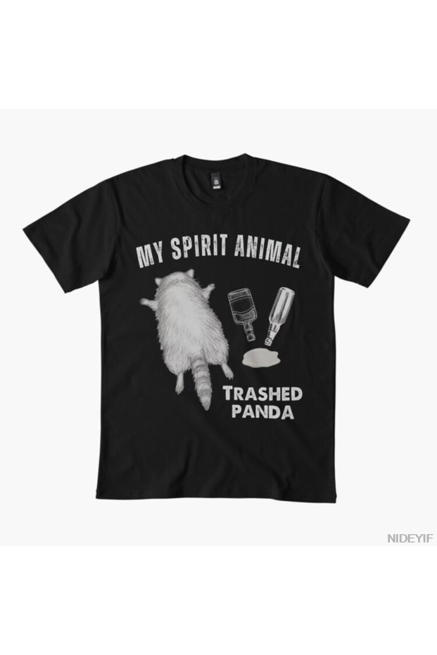 My Spirit Animal Trashed Panda T-Shirt 100% for Men Women Pack of Cotton T-Shirts Short K