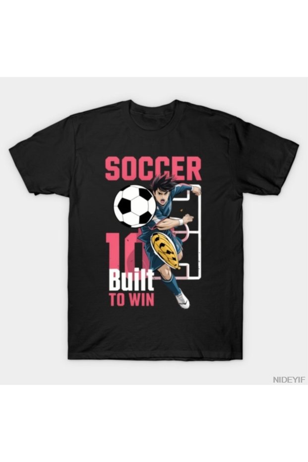 Fun Football Player Action Sports Art T-Shirt 100% Cotton t Shirts for Men Women Kıs
