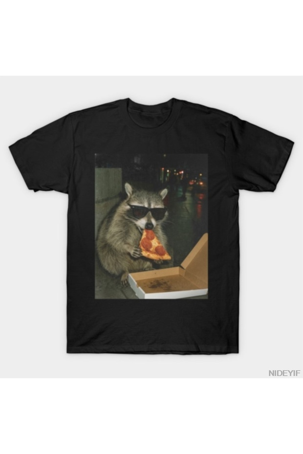 Funny-Raccoon t Shirt for Men Women 100% P Cotton U t Shirts Short Sleeve Tops 1208-3