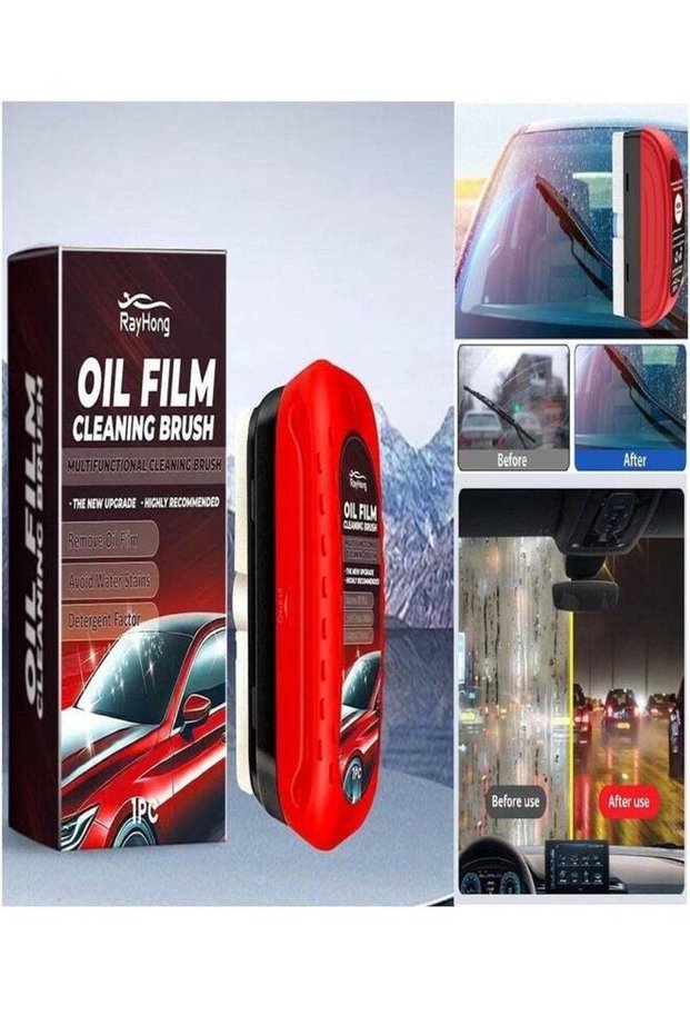 Automotive Oil Film Cleaning Brush, Glass Cleaning Board, Car Glass Oil Film Removal Cleaner