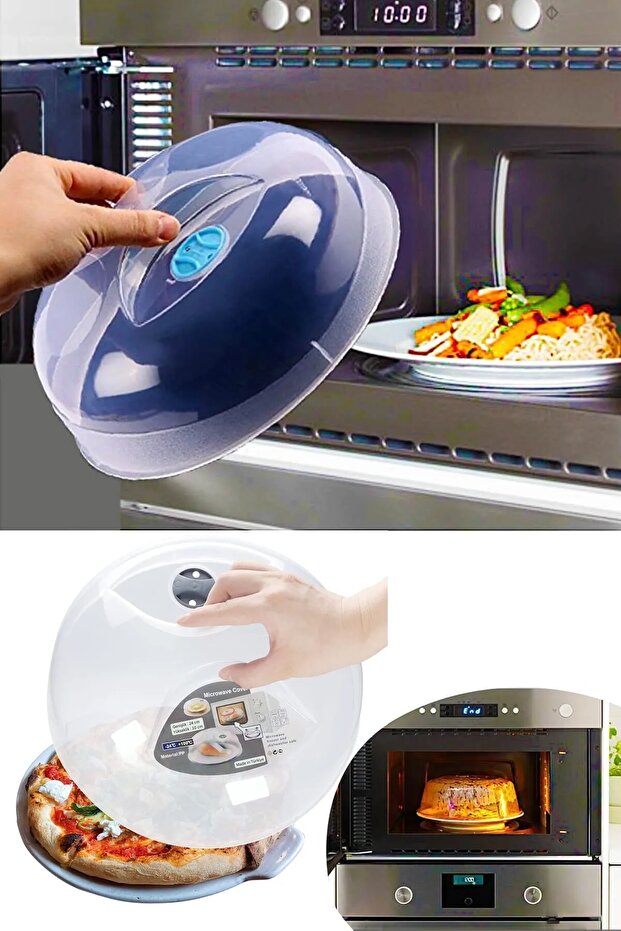 Heat Resistant Microwave Oven Protection Cover with Air Channel 24 cm