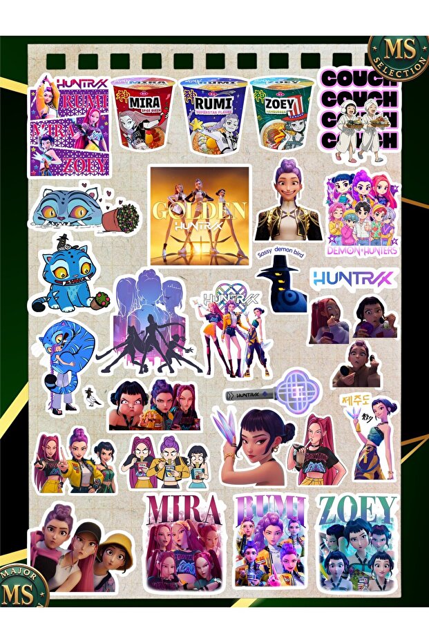 Kpop Demon Hunter Sticker Set -2– 27 Pieces | 3-5 cm | Water-Resistant , Car–Laptop–Notebook Labels