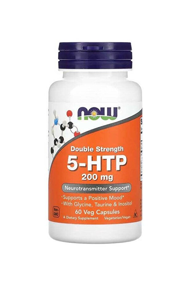 مكمل غذائي مزدوج القوة لدعم الناقلات العصبية 5-HTP - 60 كبسولة نباتية 200 ملغ