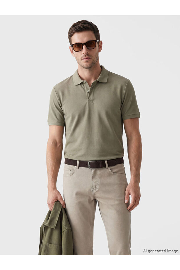 Esvab • Modern & Distinctive Devrik Roba Collar Pique Men's T-Shirt