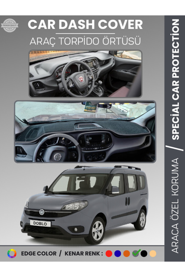 Fiat Doblo (2015-2020) Dashboard Cover Front Chest Dashboard Protection Perfect Fit Prevents Cracking Easy Installation