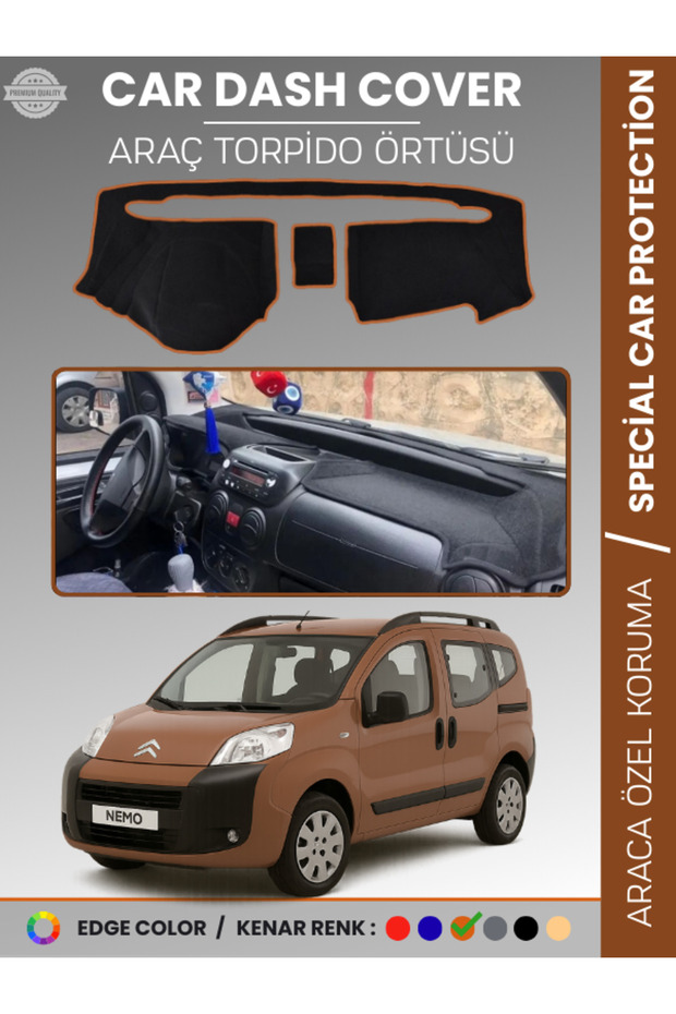 Citroen Nemo (2007-2020) Dashboard Cover Front Chest Protection Dashboard Protection Prevents Cracking Exact Fit