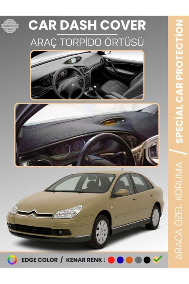 Citroen C5 (2004-2008) Dashboard Cover Front Chest Dashboard Protection Perfect Fit Prevents Cracking Easy Installation