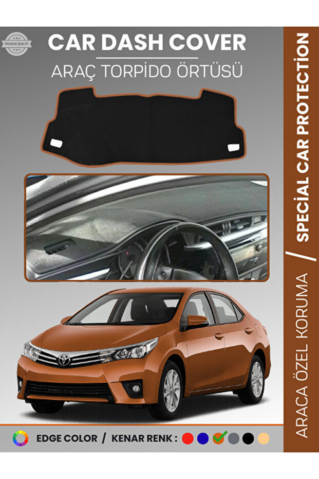 Toyota Corolla E170 (2013-2019) Dashboard Cover Front Chest Protection Vehicle-Specific Prevents Cracking Non-Slip