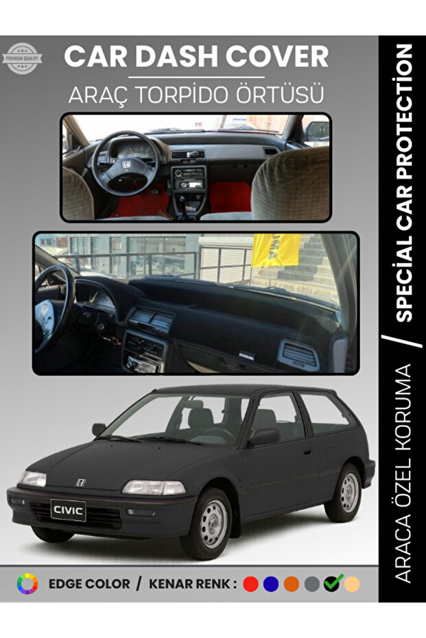Honda Civic Ef (1988-1991) Dashboard Cover Dashboard Protection Perfect Fit Prevents Cracking Easy Installation