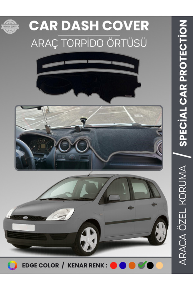 Ford Fi̇esta (2002-2009) Dashboard Cover Front Panel Protection Perfect Fit Prevents Cracking Easy Installation