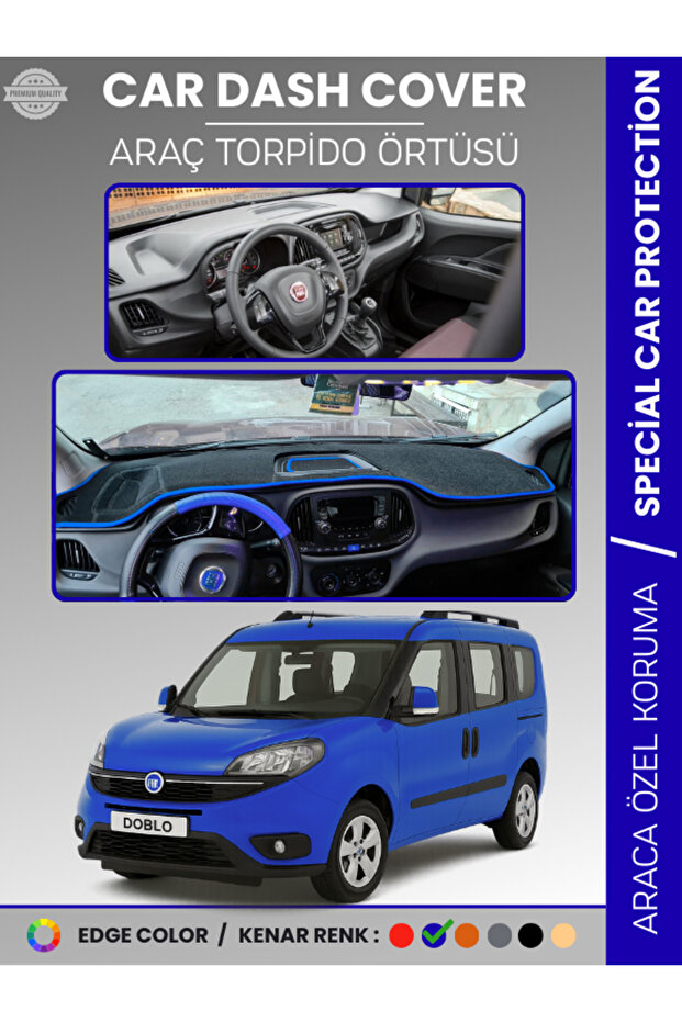 Fiat Doblo (2015-2020) Dashboard Cover Front Chest Dashboard Protection Perfect Fit Prevents Cracking Easy Installation