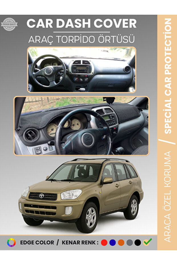 Toyota Rav4 (2000-2005) Dashboard Cover Front Panel Dashboard Protection Perfect Fit Easy Installation