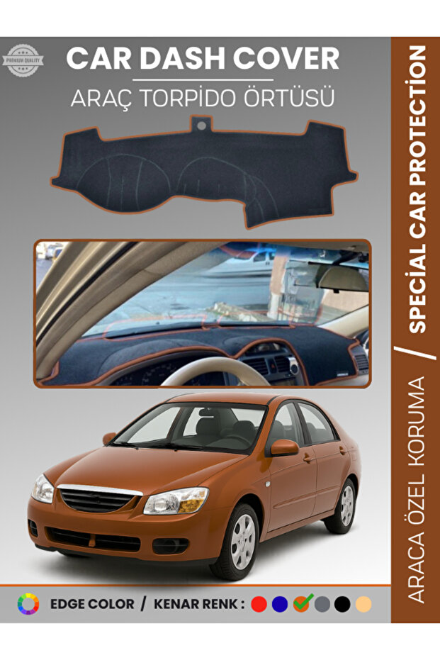 Kia Cerato (2004-2008) Dashboard Cover Front Panel Dashboard Protection Full Fit Full Fit K Non-Slip Easy Installation