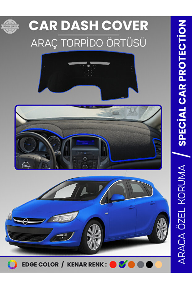 Opel Astra J (2010-2015) Dashboard Cover Front Chest Protection Dashboard Protection Perfect Fit Prevents Cracking