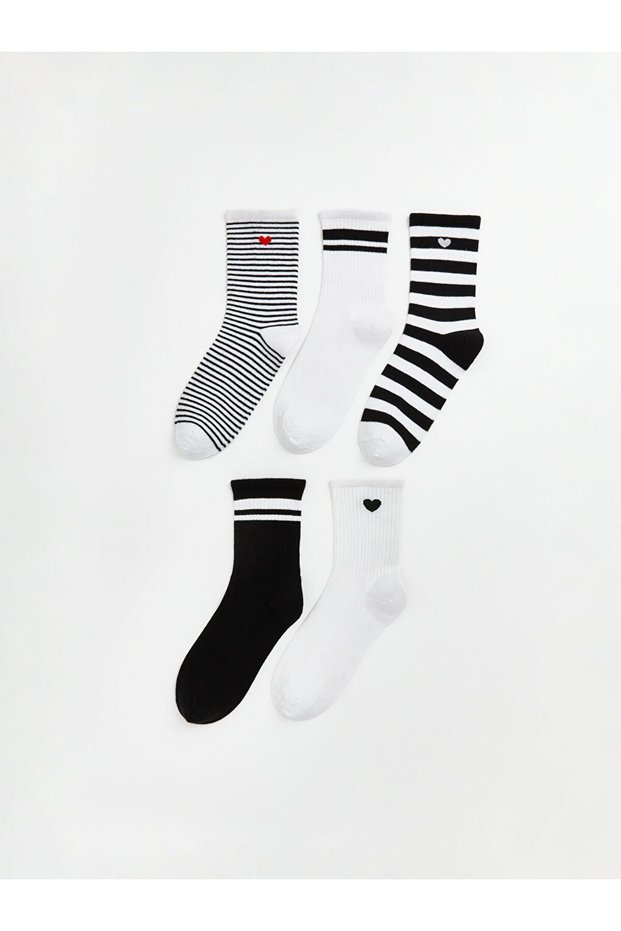 Patterned Women's Ankle Socks 5 Pack