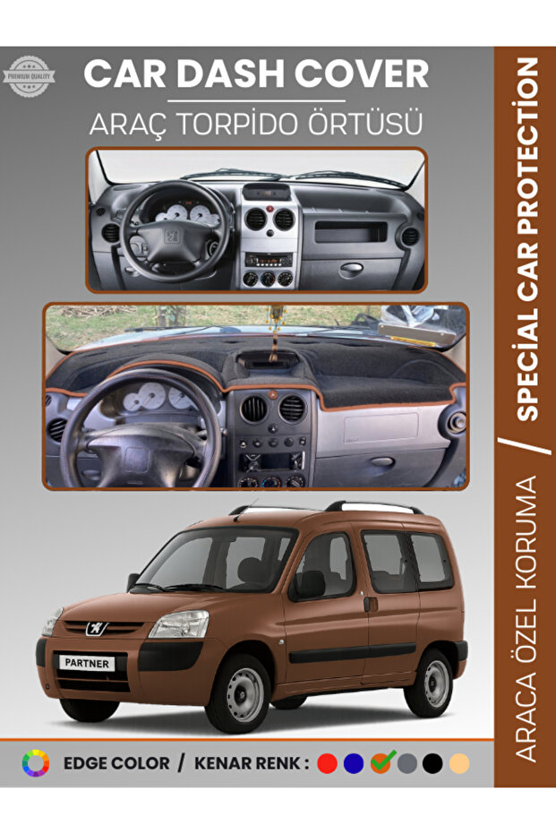 Peugeot Partner (2002-2008) Dashboard Cover Panel Protection Dashboard Protection Full Fit Non-Slip Custom Cut