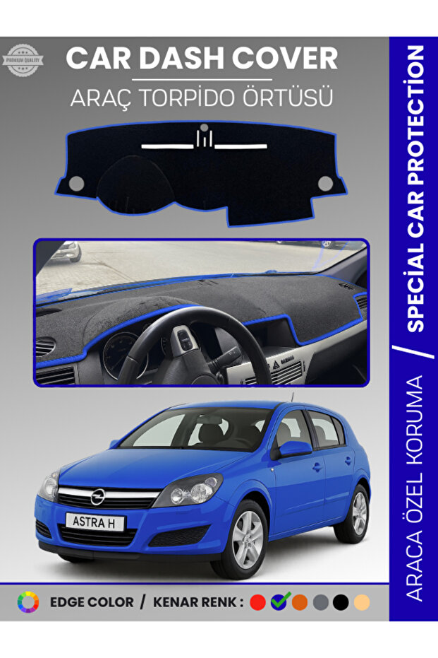 Opel Astra H (2004-2011) Dashboard Cover Front Chest Protection Dashboard Protection Perfect Fit Prevents Cracking