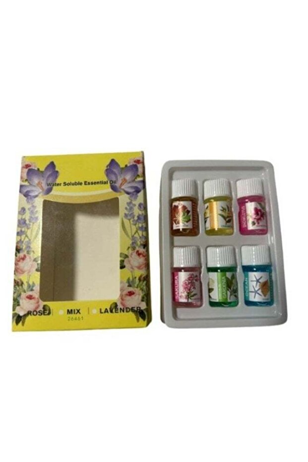 6 Pieces 3ml Water Soluble Essential Oils Mix Variant for Humidifier Used in Home Office