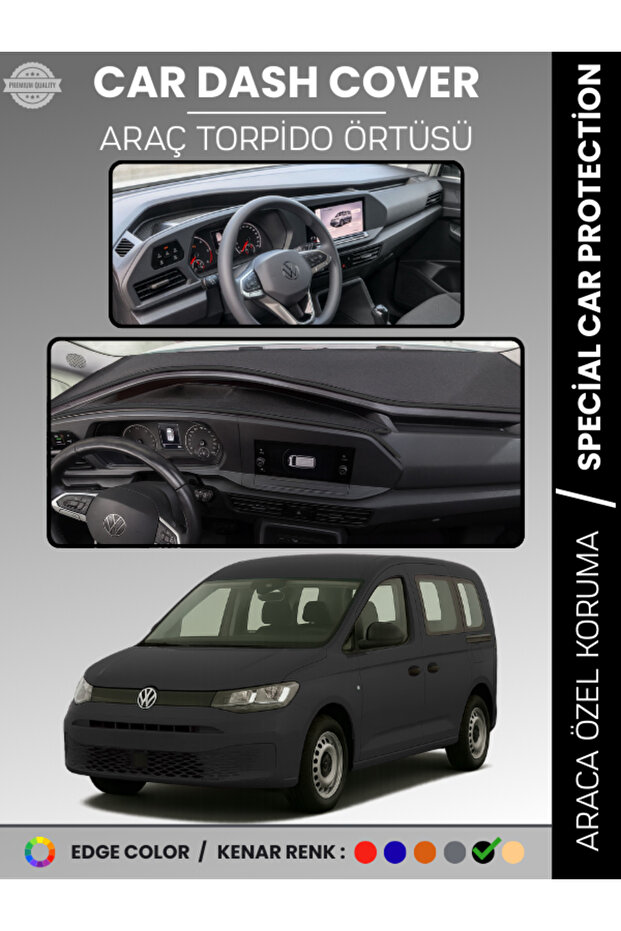 Volkswagen Caddy (2021+) Dashboard Cover Front Chest Protection Dashboard Protection Perfect Fit Prevents Cracking