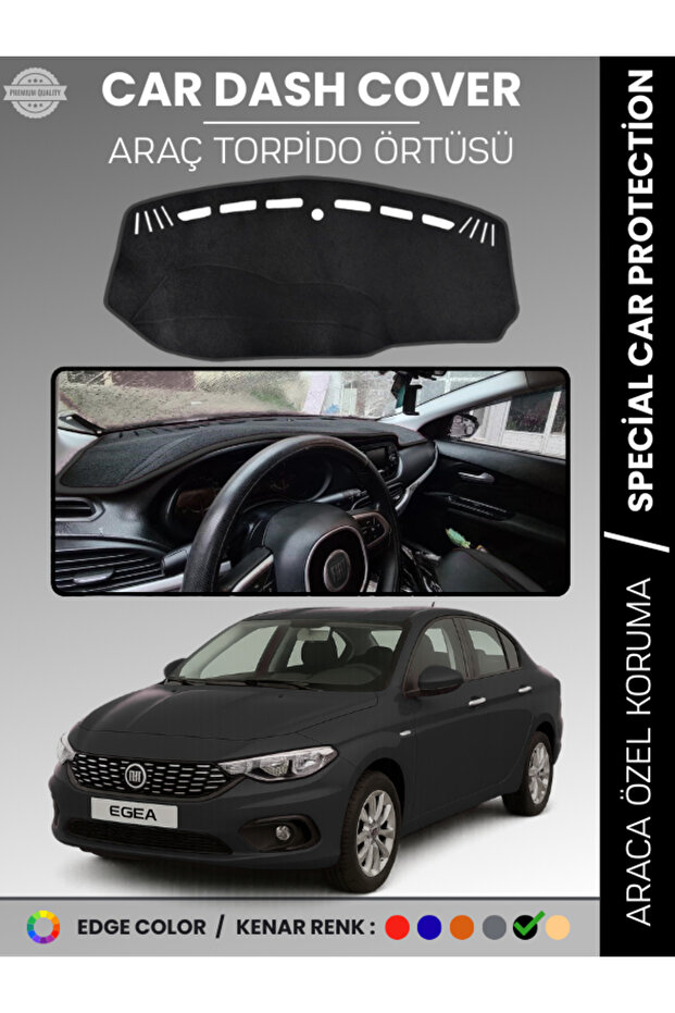 Fiat Egea (2007-2021) Screenless Dashboard Cover Front Chest Protection Dashboard Protection Full Fit Easy Installation
