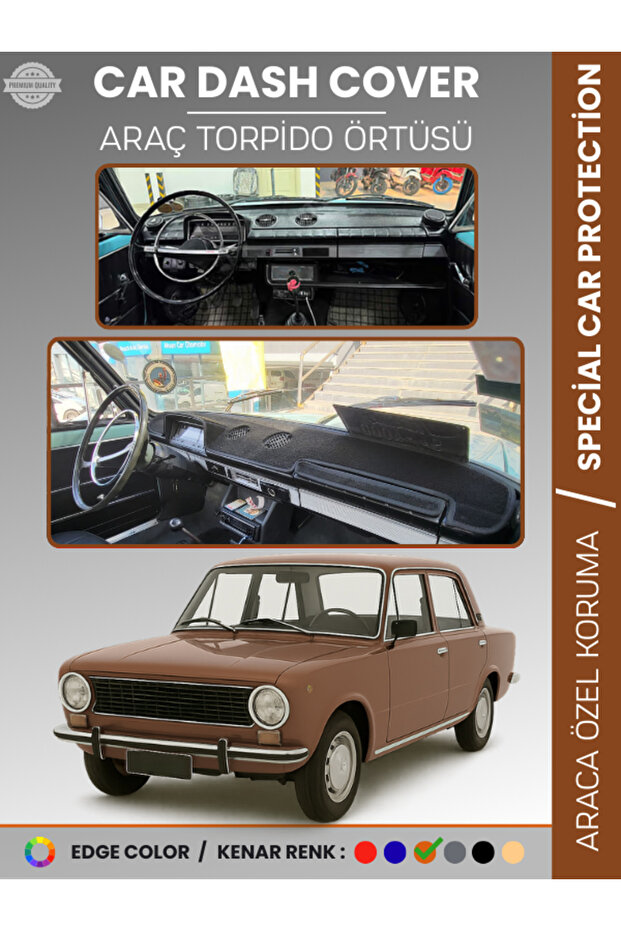Tofaş Murat 124 Dashboard Cover Front Chest Protection Dashboard Protection Perfect Fit Prevents Cracking Easy Installation
