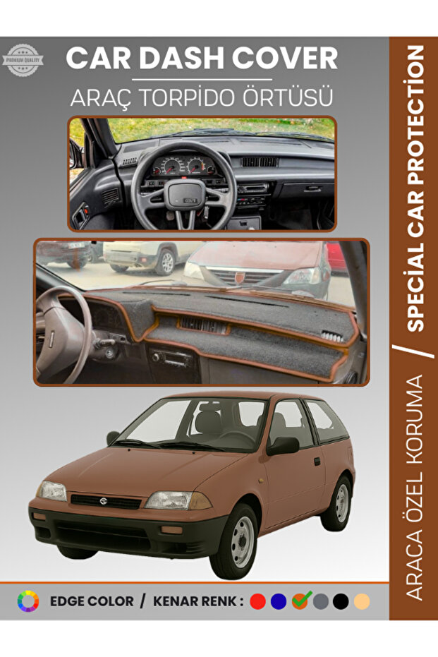 Suzuki Swi̇ft (1988-1994) Dashboard Cover Panel Dashboard Protection Perfect Fit Uv Protection Quick Installation