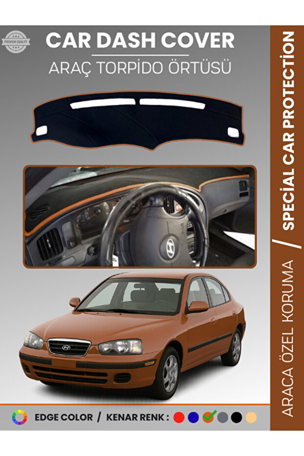 Hyundai̇ Elantra (1997-2006) Dashboard Cover Front Panel H Rug Vehicle-Specific Prevents Cracking Anti-Slip