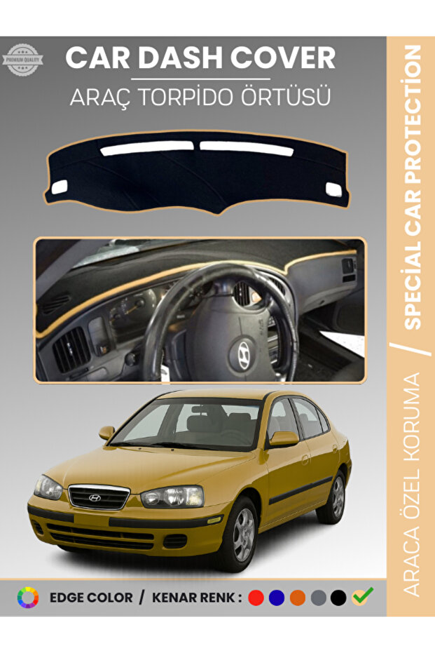 Hyundai̇ Elantra (1997-2006) Dashboard Cover Front Panel H Rug Vehicle-Specific Prevents Cracking Anti-Slip