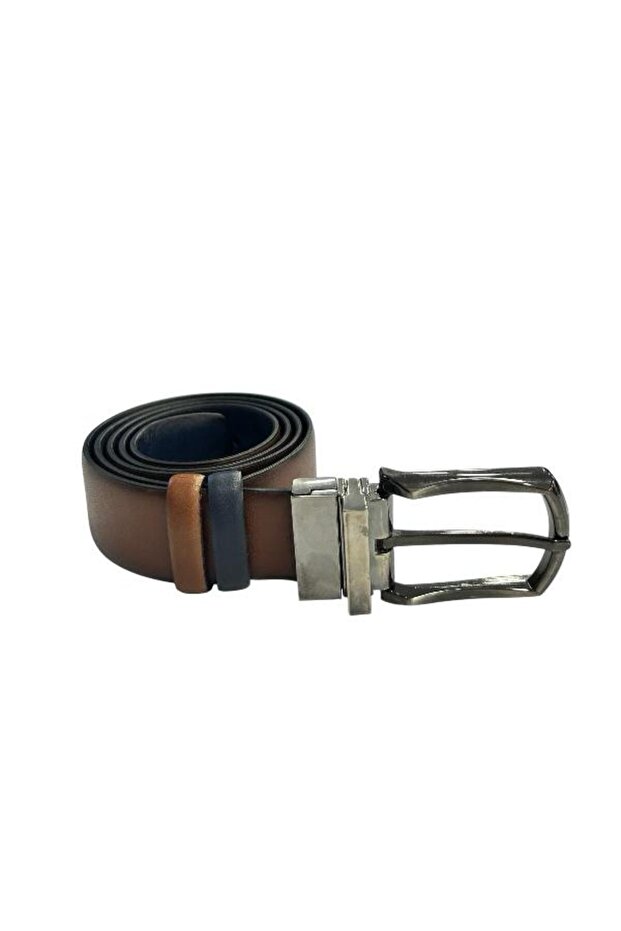 184 364 Men's Genuine Leather Belt with Leather Sides