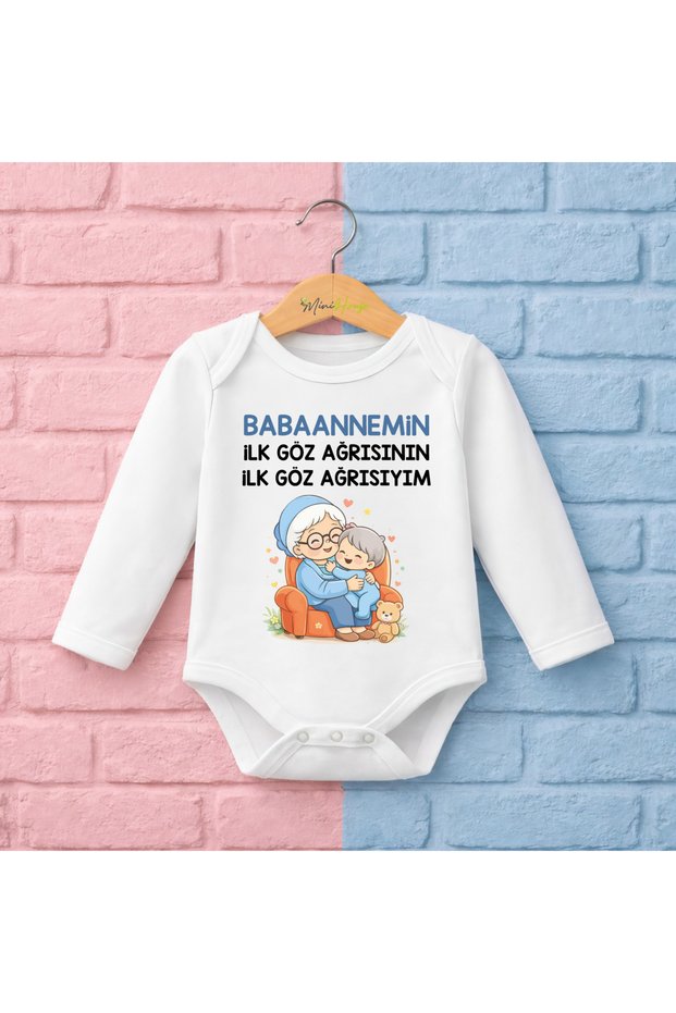 Grandmother Grandmother First Eye Pain Written P Cotton Boy Baby Bodysuit