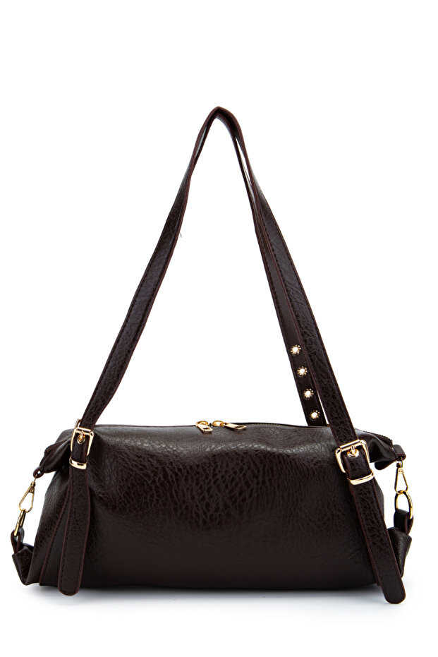 Belt Zaral Women's Sleeve with Strap Detail Bag Si Brown