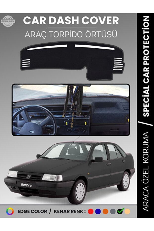 Fiat Tempra (1992-1997) Digital Display Dashboard Cover, Vehicle-Specific, Prevents Cracking
