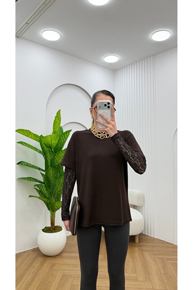 Lace Sleeve Blouse