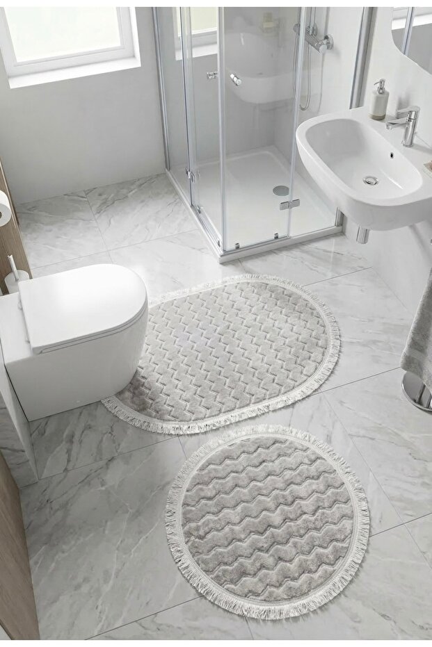 2-piece bathroom mat set