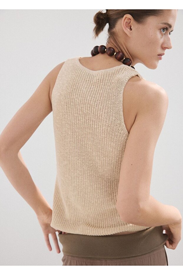 Ajur örgü yelek - 4