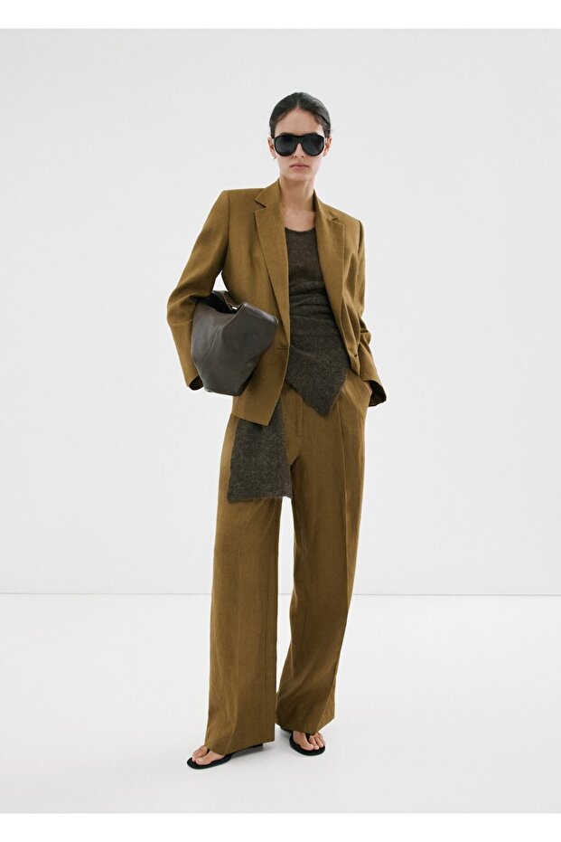 Keten blazer ceket - 2