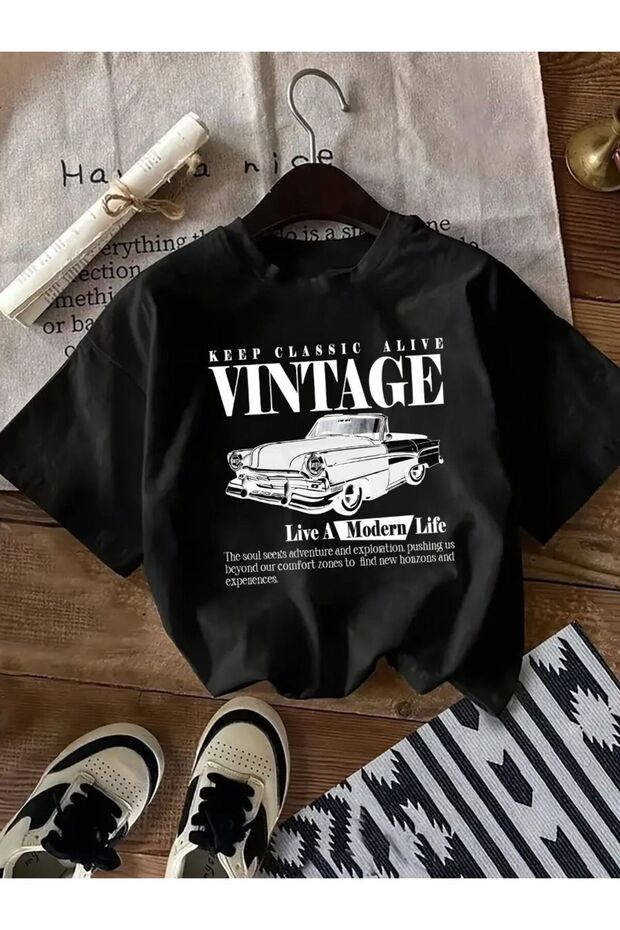 Unisex Classic Vintage Printed Tshirt