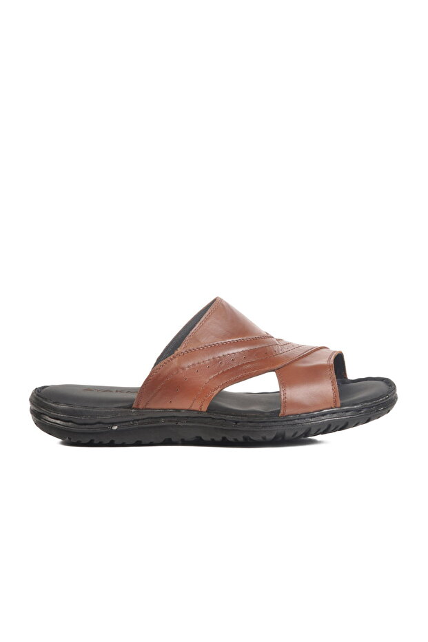 Tan Men's Flat Slippers