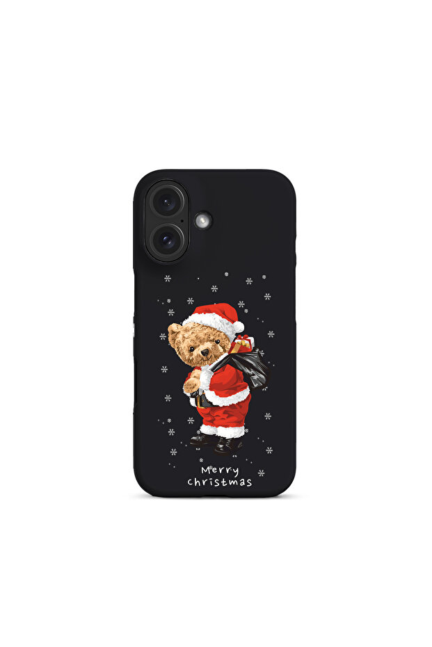 iPhone 17 Compatible Christmas Teddy Bear Premium Silicone Phone Case