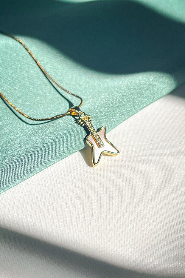 Pearlescent Electric Guitar Necklace