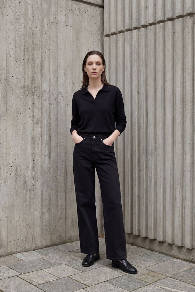 My Fashion High Waist Wide Leg Denim Pants