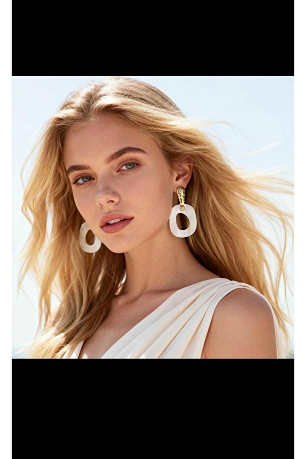 Steel Gold Hoop Earrings 7 cm