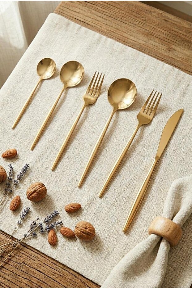 36 Piece Luxury Gold Stainless Steel Cutlery Set
