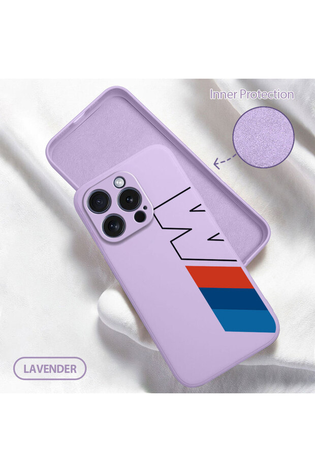iPhone 15 Pro Compatible Phone Case with Velvet Camera Protections Inside, Soft Silicone Bmw Pattern