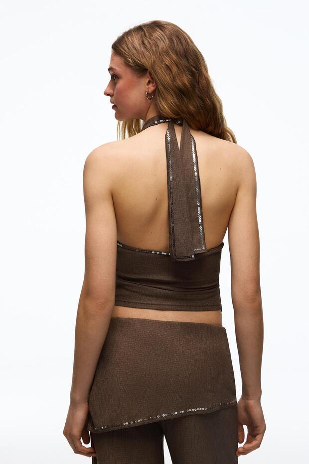 Pullu halter top - 2