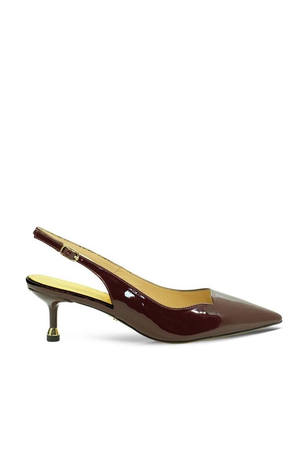 Genuine Patent Leather Leather Short Heeled Shoes S25 Bordo Rugan (Burgundy Patent Leather)