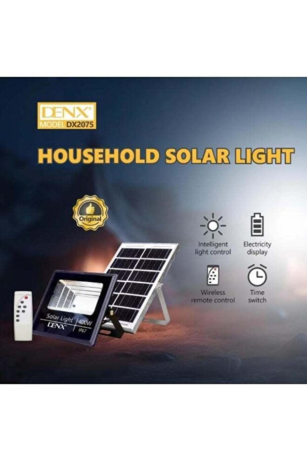 مصباح دينكس يعمل بالطاقة الشمسية DX2075 بقوة 400 واط